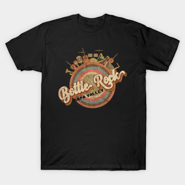 Tour Music Designs Vintage Retro - Bottle Rock Npa Valley T-Shirt by kumurkumur